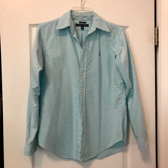 Ralph Lauren Knit Cotton Oxford Shirt - Picture 1 of 2